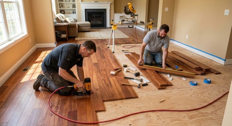 Cherry Floor Installation in Leonardtown, MD