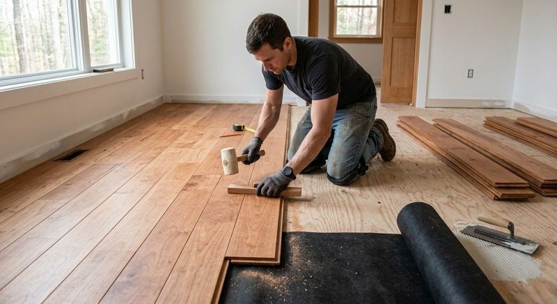 Cherry Floor Installation in Lorton, VA