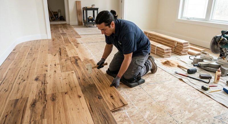 Hickory Floor Installation in La Plata, MD
