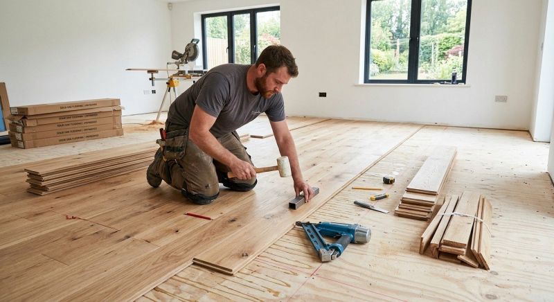 Oak Floor Installation in Chesapeake Beach, MD