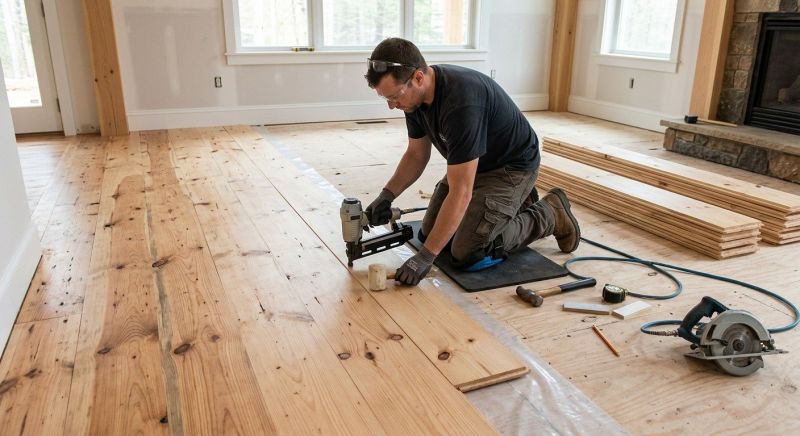 Pine Floor Installation in La Plata, MD