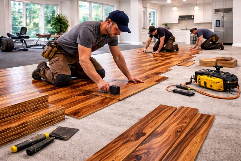 Teak Flooring Installation in La Plata, MD