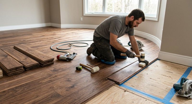 Walnut Flooring Installation in La Plata, MD