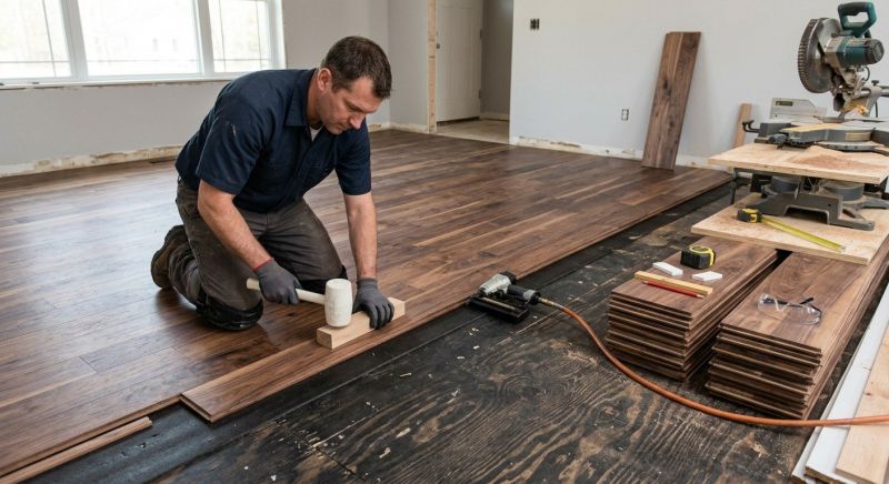 Walnut Flooring Installation in La Plata, MD